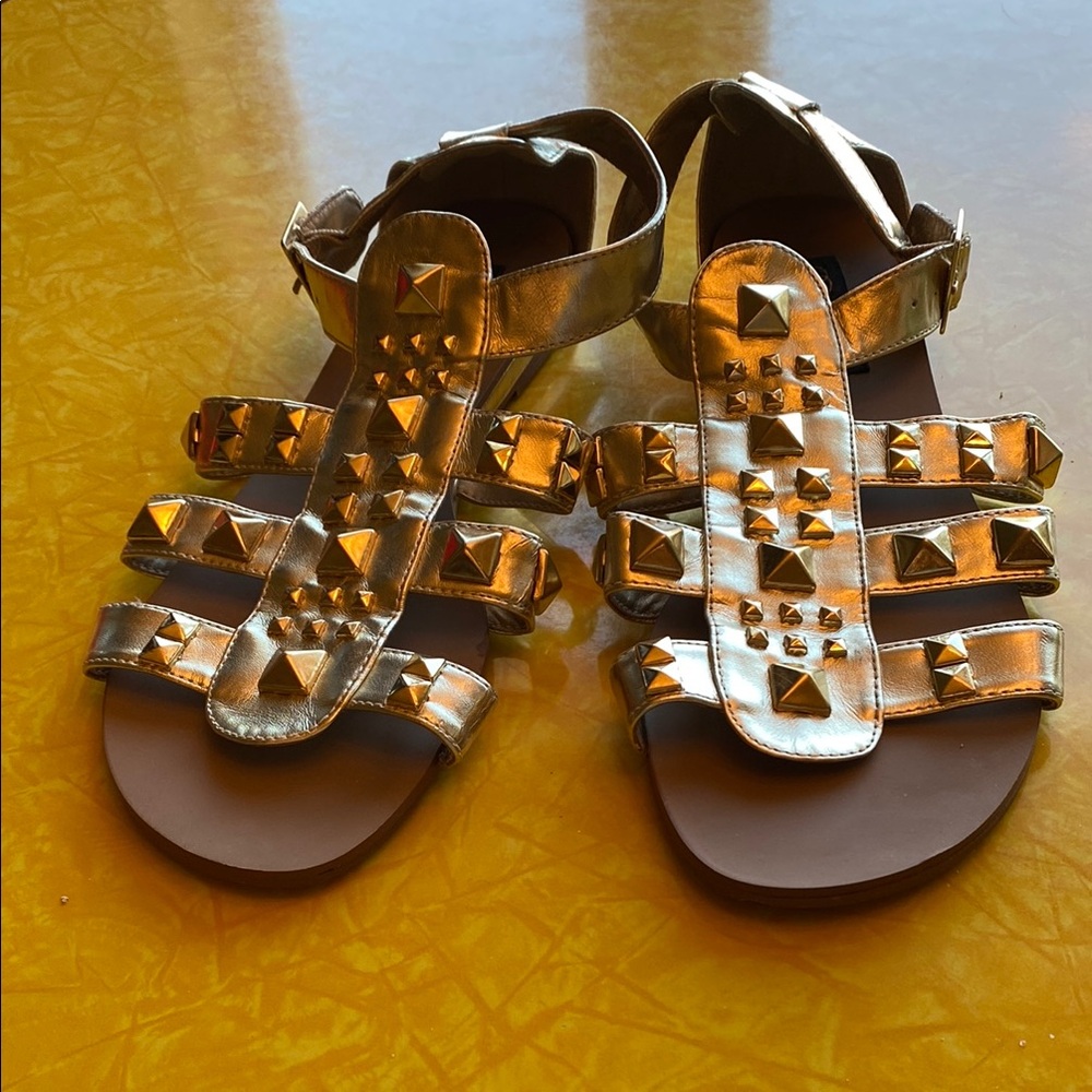 Gold Studded Sandals